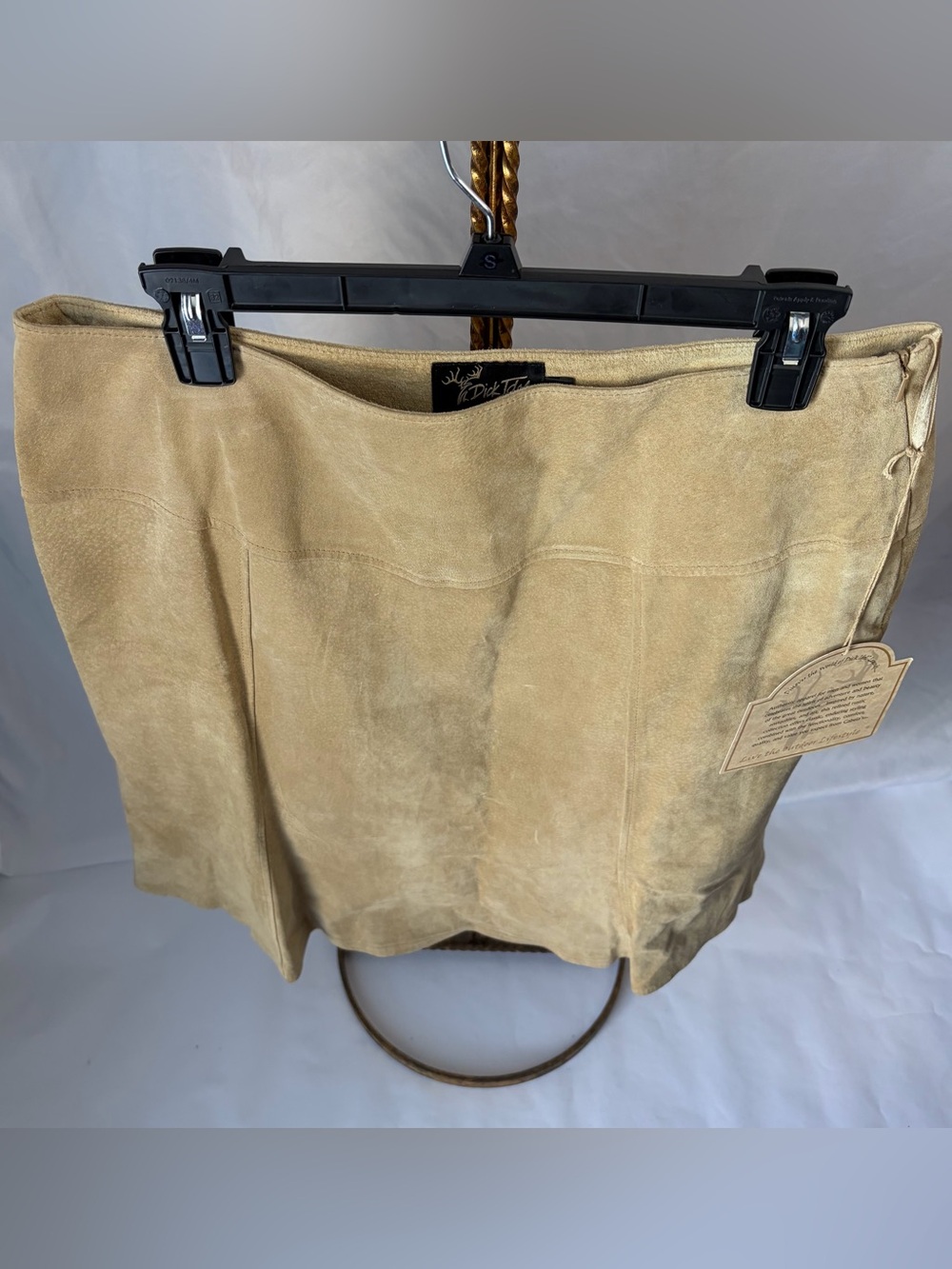 NWT Dick Idol Legends by Cabela’s Suede Leather Skirt Size 14 Western Tan A-Line